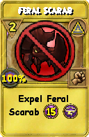 Wizard101 Myth spell card: Feral Scarab, Spell ID 5832