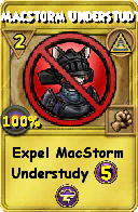 Wizard101 Myth spell card: MacStorm Understudy, Spell ID 5838