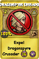 Wizard101 Myth spell card: Dragonspyre Crusader, Spell ID 5839