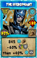 Wizard101 Ice spell card: The Hierophant, Spell ID 5843