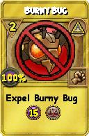 Wizard101 Myth spell card: Burny Bug, Spell ID 5852