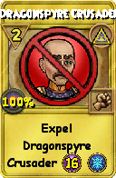 Wizard101 Myth spell card: Dragonspyre Crusader, Spell ID 5856