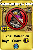 Wizard101 Myth spell card: Valencian Royal Guard, Spell ID 5863