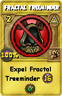 Wizard101 Myth spell card: Fractal Treeminder, Spell ID 5865