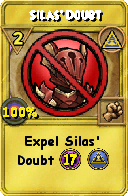 Wizard101 Myth spell card: Silas' Doubt, Spell ID 5867