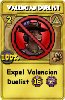 Wizard101 Myth spell card: Valencian Duelist, Spell ID 5872