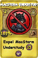 Wizard101 Myth spell card: MacStorm Understudy, Spell ID 5878