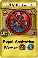 Wizard101 Myth spell card: Sanitation Worker, Spell ID 5881