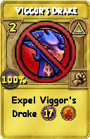 Wizard101 Myth spell card: Viggor's Drake, Spell ID 5885