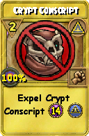 Wizard101 Myth spell card: Crypt Conscript, Spell ID 5889