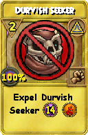 Wizard101 Myth spell card: Durvish Seeker, Spell ID 5892