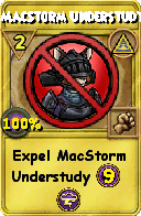 Wizard101 Myth spell card: MacStorm Understudy, Spell ID 5900