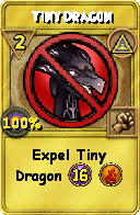 Wizard101 Myth spell card: Tiny Dragon, Spell ID 5909