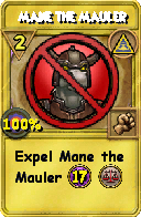 Wizard101 Myth spell card: Mane the Mauler, Spell ID 5924