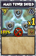 Wizard101 Shadow spell card: Mass Tower Shield, Spell ID 5935