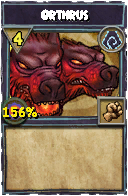 Wizard101 Shadow spell card: Orthrus, Spell ID 5940