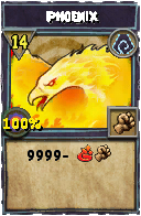 Wizard101 Shadow spell card: Phoenix, Spell ID 5941