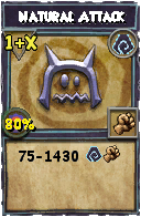 Wizard101 Shadow spell card: Natural Attack, Spell ID 5955