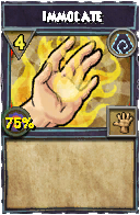 Wizard101 Shadow spell card: Immolate, Spell ID 5958