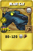 Wizard101 Death spell card: Black Cat, Spell ID 5974