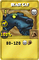 Wizard101 Death spell card: Black Cat, Spell ID 5975