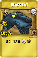 Wizard101 Death spell card: Black Cat, Spell ID 5976