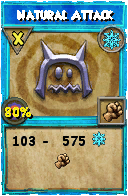 Wizard101 Ice spell card: Natural Attack, Spell ID 5992