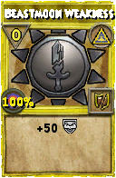 Wizard101 Myth spell card: Beastmoon Weakness, Spell ID 5995