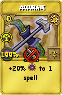 Wizard101 Sun spell card: Accurate, Spell ID 5743