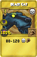 Wizard101 Death spell card: Black Cat, Spell ID 5975