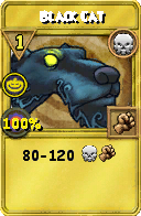 Wizard101 Death spell card: Black Cat, Spell ID 5974