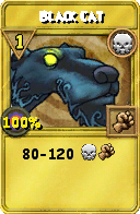 Wizard101 Death spell card: Black Cat, Spell ID 5972
