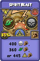 Wizard101 Balance spell card: Spirit Blast, Spell ID 5140