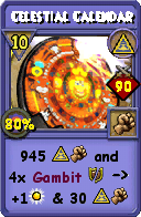 Wizard101 Myth spell card: Celestial Calendar, Spell ID 5666