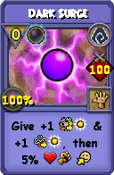 Wizard101 Shadow spell card: Dark Surge, Spell ID 5403