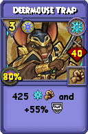 Wizard101 Ice spell card: Deermouse Trap, Spell ID 5169