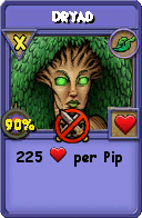 Wizard101 Life spell card: Dryad, Spell ID 5749