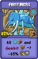 Wizard101 Ice spell card: Frost Beetle, Spell ID 5171