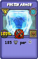 Wizard101 Ice spell card: Frozen Armor, Spell ID 5770
