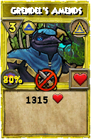 Wizard101 Myth spell card: Grendel's Amends, Spell ID 5419