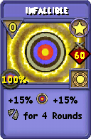 Wizard101 Star spell card: Infallible, Spell ID 5015