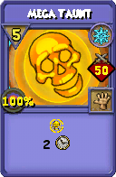 Wizard101 Ice spell card: Mega Taunt, Spell ID 5720