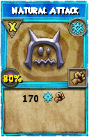 Wizard101 Ice spell card: Natural Attack, Spell ID 5237