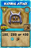 Wizard101 Ice spell card: Natural Attack, Spell ID 5797