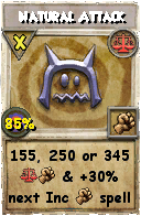 Wizard101 Balance spell card: Natural Attack, Spell ID 5005