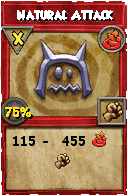 Wizard101 Fire spell card: Natural Attack, Spell ID 5000