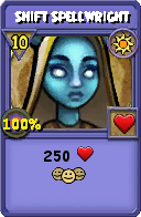 Wizard101 Sun spell card: Shift Spellwright, Spell ID 5543