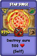 Wizard101 Life spell card: Star Surge, Spell ID 5475
