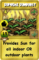Wizard101 Gardening spell card: Supreme Sunburst, Spell ID 5197