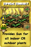 Wizard101 Gardening spell card: Supreme Sunburst, Spell ID 5196